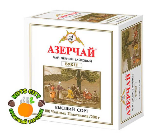 Азерчай черный байховый 100 пакетиков