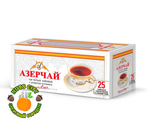 Азерчай черный с ароматом бергамота 25 пакетиков