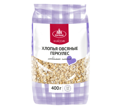 Хлопья овсяные "геркулес" 400гр