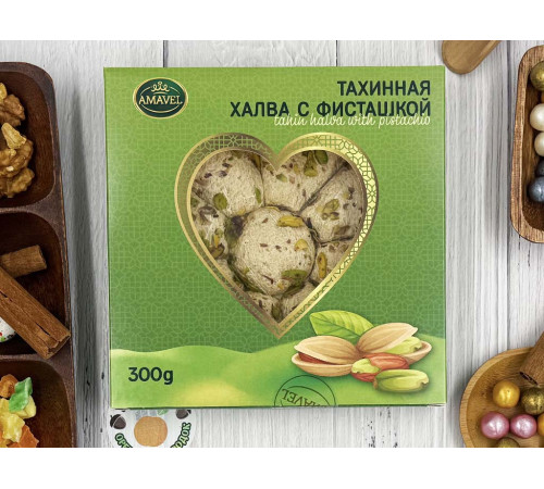 Халва тахинная с фисташкой 300гр