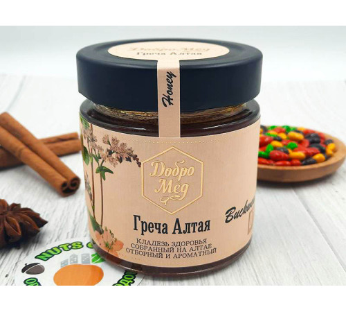 Мед греча Алтая 220гр стекло
