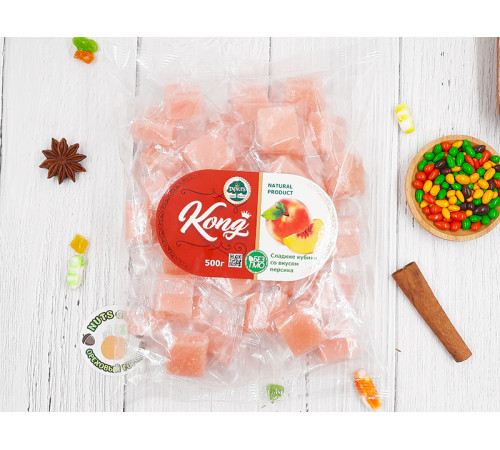 Сладкие кубики со вкусом персика 500гр