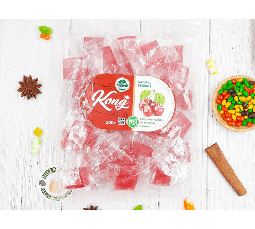 Сладкие кубики со вкусом вишни 500гр